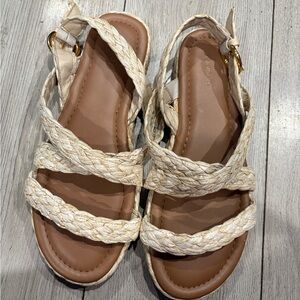 Women's Braided Sandals in Cream